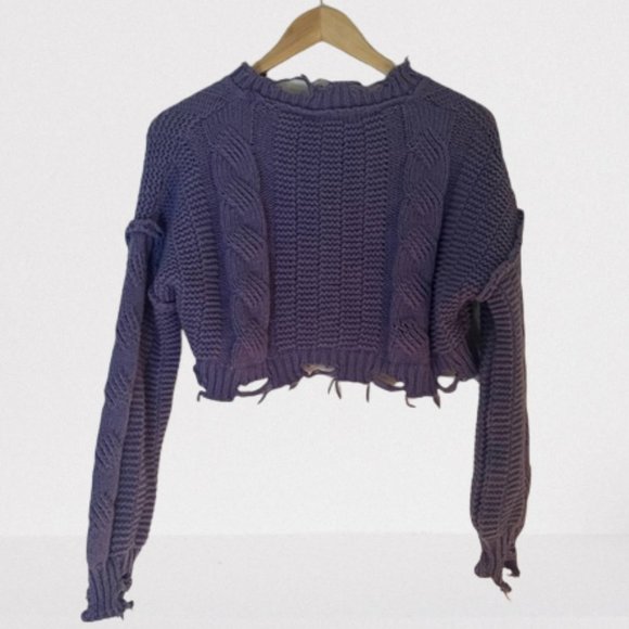 Cropped sweater  in purple 💜 - Picture 5 of 6